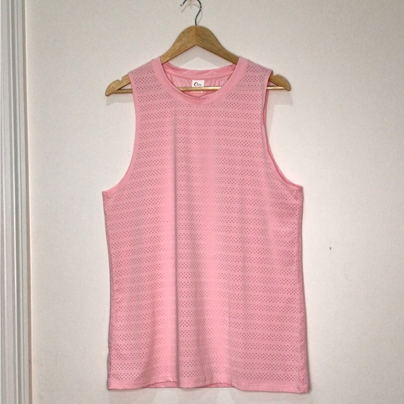 ZYIA Active Pink Blossom Perforated Chill Tank Top Crew Neck Size XXL - Picture 2 of 7